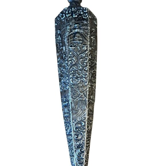 Vintage Pair of Jennings Brothers JB Art Nouveau Metal Candlestick Holders 12" P - Picture 4 of 15